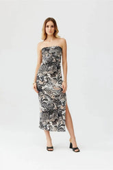 Roco Fashion elastic patterned zuri dress  Adomoo